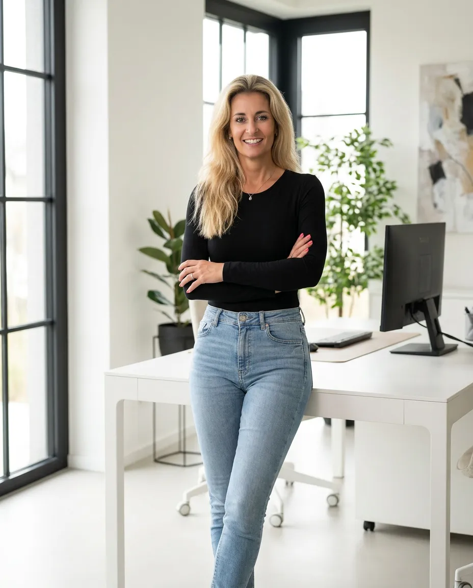 Im Büro am Stehtisch — die Person, auf die Verlass ist