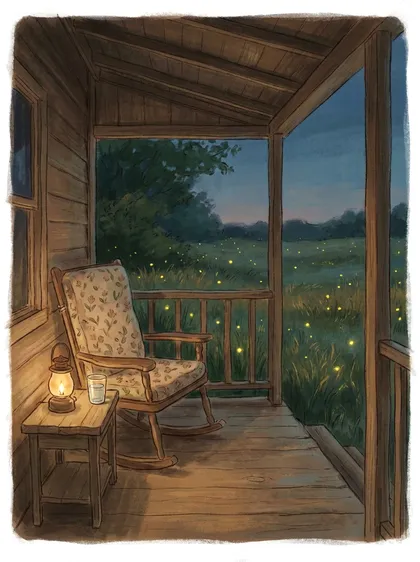 Die Veranda, der Raum für den Juli