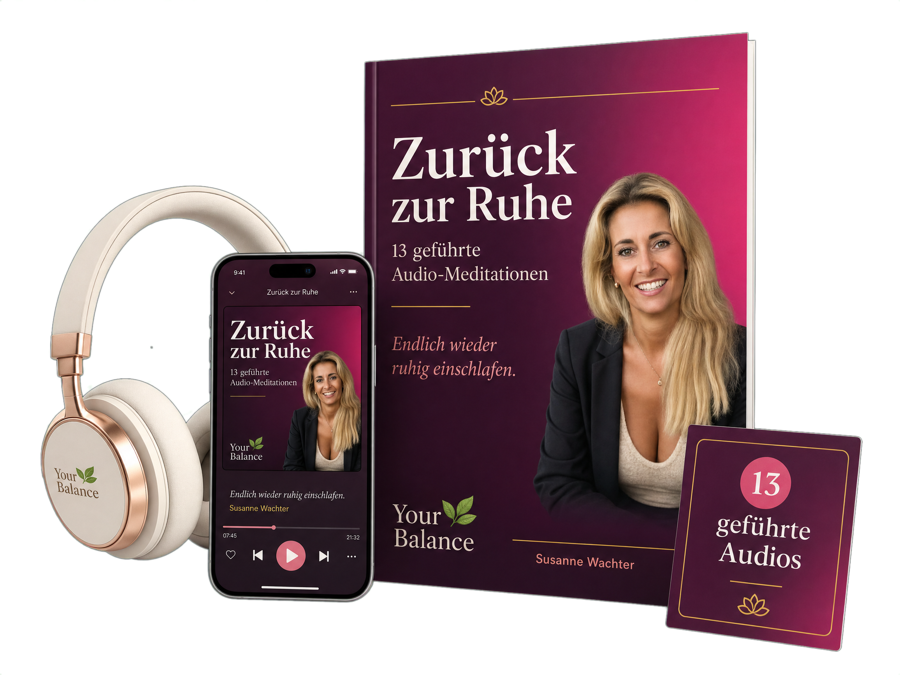 Zurück zur Ruhe – 13 geführte Audio-Meditationen von Susanne Wachter, Buch, App und Karte